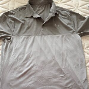 Under Armour Men's Two-Tone Gray Polo Shirt